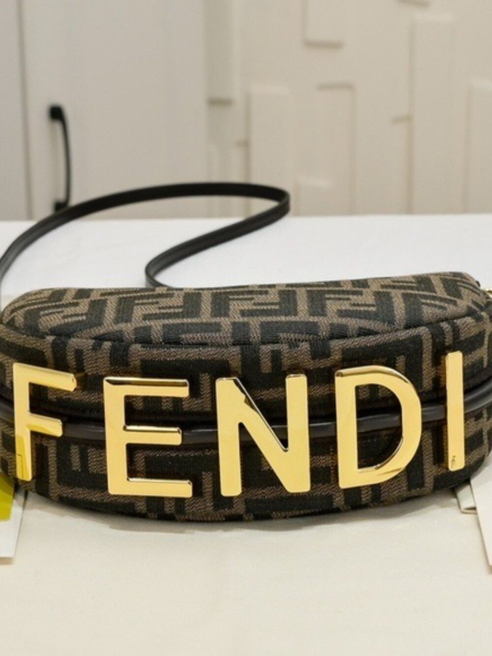 Fendi Fendigraphy Medium Hobo Bag In FF Jacquard Canvas - Picture 4 of 5